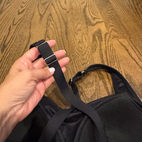 Lands End Womens Solid Black Molded Cup Tankini Swim Suit Top Plus Size 16W - Picture 4 of 7